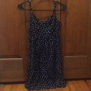 Navy Blue Sundress with Triangle Pattern